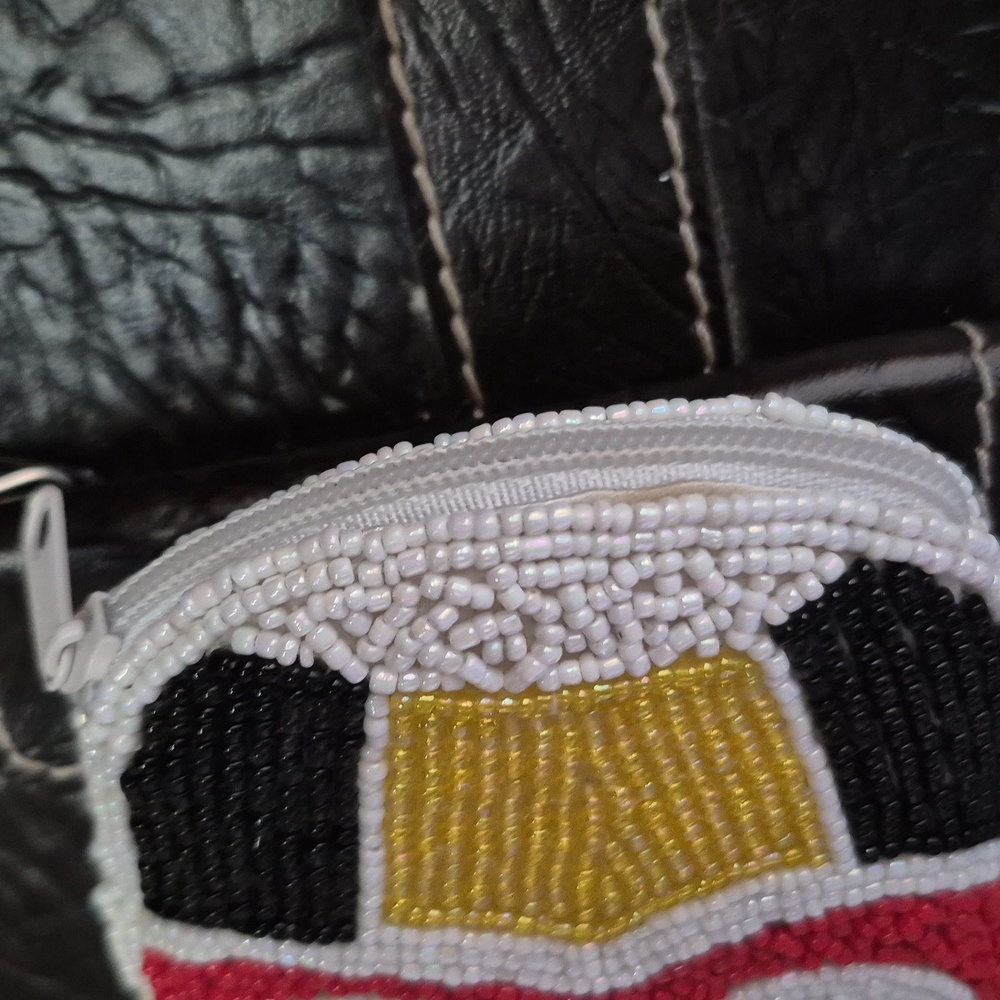 Beaded Mask Coin Purse Vintage 5" Really Cool! - Picture 7 of 7